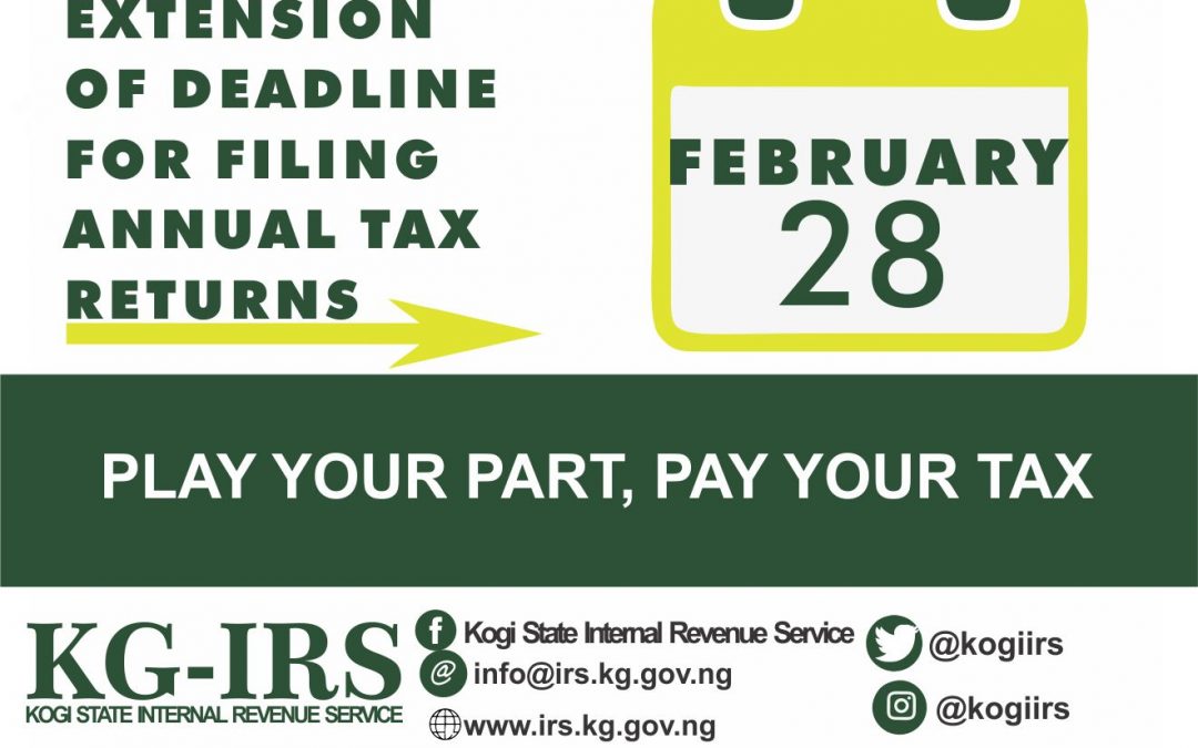 EXTENSION OF DEADLINE FOR FILING ANNUAL TAX RETURNS