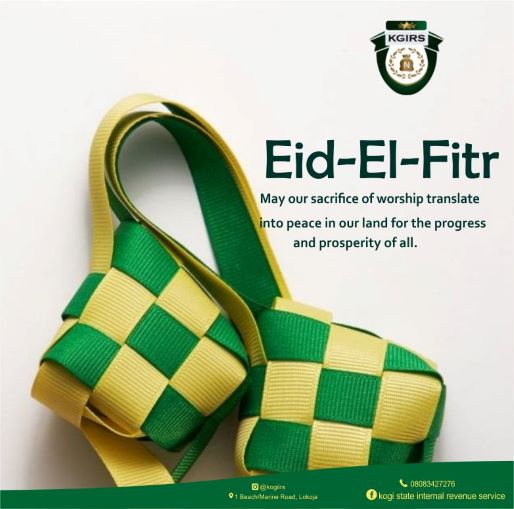 EID-EL FITR: SALIHU ENEHE FELICITATES WITH MANAGEMENT, STAFF AND TAXPAYERS.